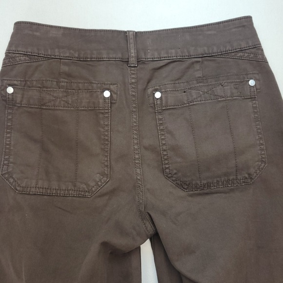 Pilcro The Wanderer Utility Pants Women 24 Brown Tapered High Rise - Picture 4 of 11